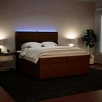 vidaXL Sommier à lattes de lit avec matelas Rose 200x200 cm Velours