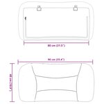 vidaXL Coussin de tête de lit noir 80 cm similicuir