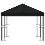vidaXL Pavillon 3 x 3 m Noir Polyester et Acier 190 gsm