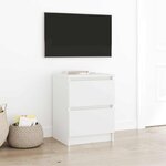 vidaXL Meuble TV blanc 40x35x54 cm bois d'ingénierie
