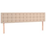vidaXL Tête de lit à LED Cappuccino 160x5x78/88 cm Similicuir