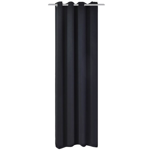 vidaXL Rideau occultant avec œillets métalliques 270 x 245 cm Noir