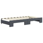 vidaXL Lit de jour avec gigogne sans matelas gris foncé 90x190 cm