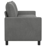 vidaXL Canapé Gris foncé 196 x 81 x 87 5 cm Velours
