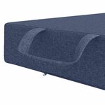 vidaXL Canapé-lit pliable 75 x 63 x 45 cm Bleu