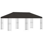 vidaXL Abri de jardin 6 x 3 m Anthracite Polyester et Acier 190 gsm
