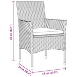 vidaXL Ensemble de salle à manger de jardin 9 pièces gris en poly rattan