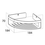 Tiger Panier d'angle de salle de bain Caddy Argenté 1400430946