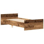 vidaXL Cadre de lit sans matelas vieux bois 100x200 cm bois ingénierie