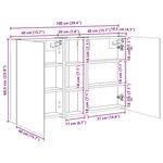 vidaXL Ensemble de Meubles de Salle de Bain 3 Pièces 100 x 10 5 x 60 5 cm