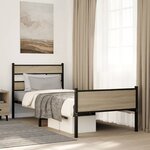 vidaXL Cadre de lit sans matelas chêne sonoma 100x190 cm