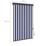 vidaXL Store roulant d'extérieur 120x250 cm Bleu et blanc