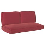 vidaXL Set de coussins de palette 3 Pièces Bordeaux 120 x 60 x 12 cm
