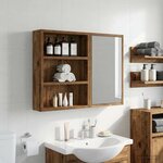 vidaXL Armoire murale de salle de bain Bois ancien 40 x 10 x 50 cm