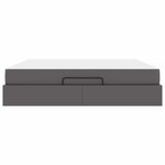 vidaXL Cadre de lit avec matelas Gris 180 x 200 cm Faux cuir