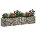vidaXL Lit surélevé à gabion Fer galvanisé 260x50x50 cm