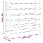 vidaXL Casier à bouteilles pour 36 bouteilles Doré Métal