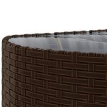vidaXL Salon de jardin avec coussins 7 Pièces marron résine tressée