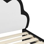 vidaXL Cadre de lit pour tout-petit avec tête de lit Noir 70 x 140 cm