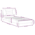 vidaXL Cadre de lit sans matelas Hvar noir 80x200 cm tissu