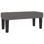 vidaXL Sommier à lattes de lit avec matelas gris 120x190 cm similicuir