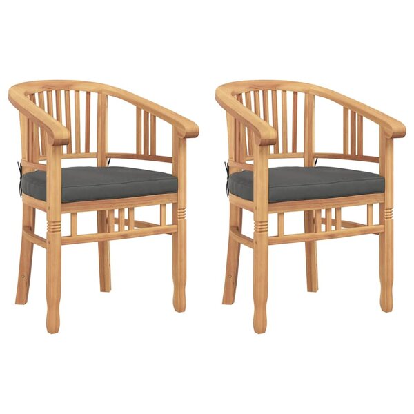 vidaXL Chaises de jardin 2 Pièces Marron 63 x 58 x 89 cm
