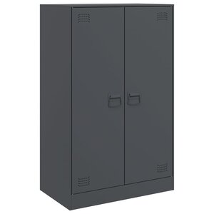 vidaXL Buffet anthracite 67x39x107 cm acier