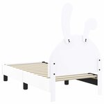 vidaXL Cadre de lit pour tout-petit avec tête de lit Blanc 70 x 140 cm