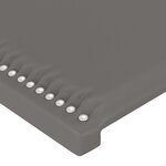 vidaXL Tête de lit à LED Gris 183x16x118/128 cm Similicuir