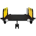 vidaXL Remorque de vélo jaune tissu oxford et fer