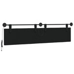 vidaXL Tête de lit suspendue Avec lumière LED Noir Tissu