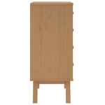 vidaXL Table de chevet OLDEN marron bois de pin solide
