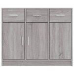 vidaXL Buffet sonoma gris 91x28x75 cm bois d'ingénierie