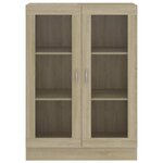 vidaXL Armoire à vitrine Chêne sonoma 82 5x30 5x115 cm Bois ingénierie