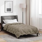 vidaXL Duvet d'hiver Gris clair 200 x 140 cm Microfibre