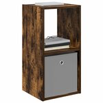 vidaXL Table de chevet Chêne fumé 35 x 32 x 68 5 cm Bois d'ingénierie