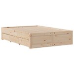 vidaXL Lit bibliothèque sans matelas 160x200 cm bois massif de pin