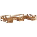 vidaXL Ensembles de canapés 11 pc Naturel Bois d'Acacia Massif