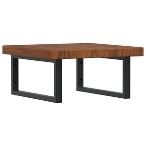 vidaXL Étagère de vasque murale acier et bois de chêne massif