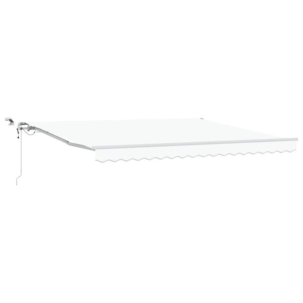 vidaXL Auvent Rétractable Blanc 400 × 350 cm Tissu  Métal