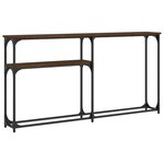 vidaXL Table console chêne marron 145x22 5x75 cm bois d'ingénierie