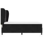 vidaXL Lit à ressorts avec matelas Noir 190 x 140 cm Polyester