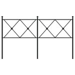 vidaXL Tête de lit métal noir 150 cm