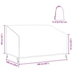 vidaXL Housse de banc de jardin 160 x 100 x 61 / 89 cm Tissu Oxford 600D