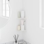 vidaXL Étagère flottante avec étagère 2 Pièces Blanc 15 x 15 x 2 cm