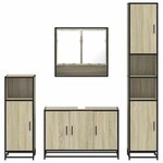vidaXL Ensemble de meubles de salle de bain 4 Pièces chêne sonoma
