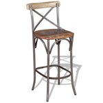 vidaXL Tabouret de bar Bois de récupération massif