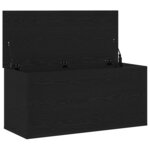 vidaXL Boîte de Rangement avec stockage Chêne noir 100 x 42 x 46 cm