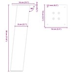 vidaXL Pieds de table basse 4 pièces Blanc 30 cm Acier