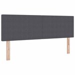 vidaXL Tête de lit avec tête de lit Gris foncé 160 cm Tissu côtelé